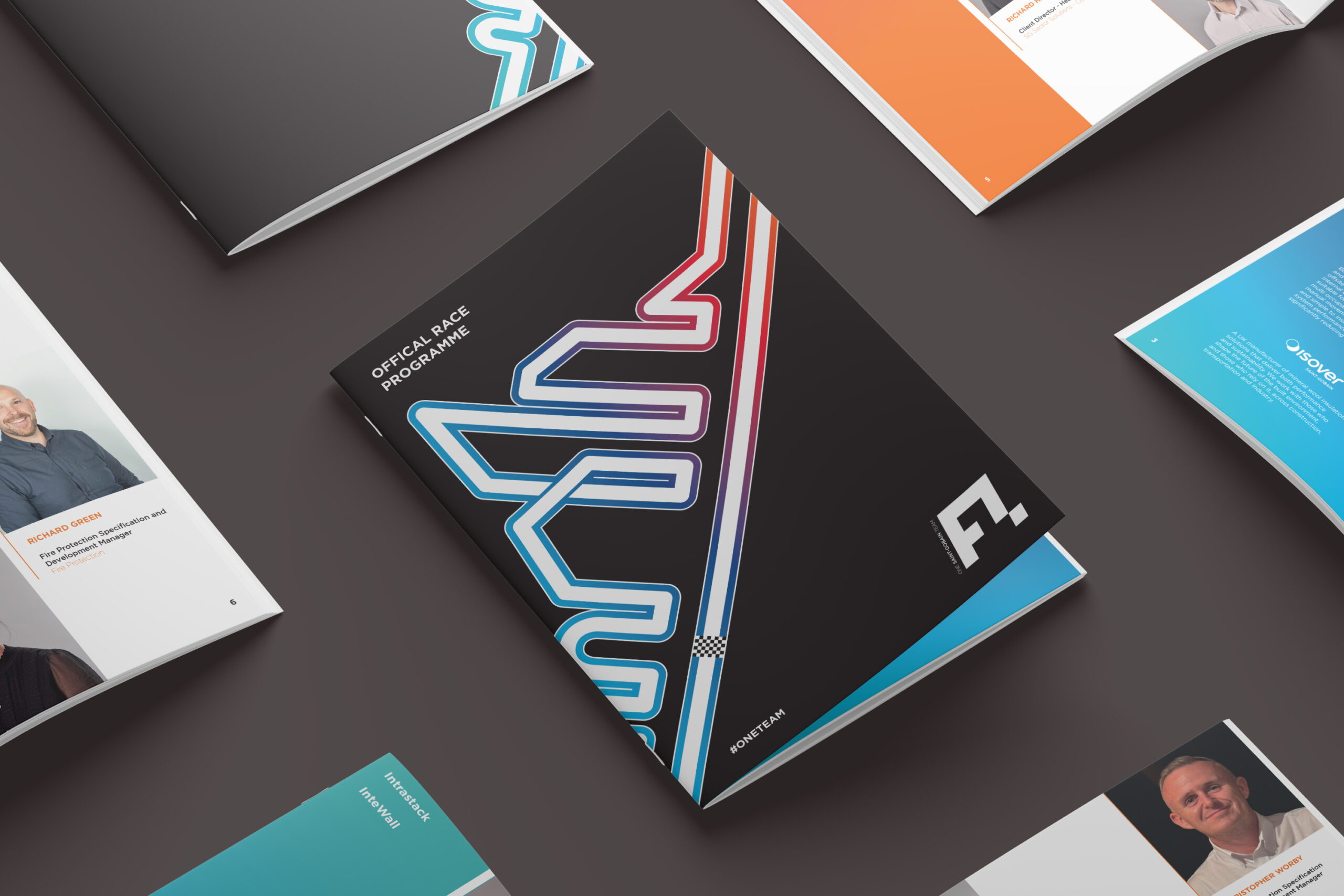 F1-themed experiential event branding for B2B conference - Saint-Gobain by Born Agency.