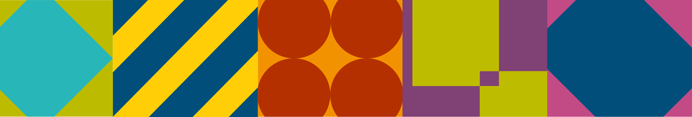 Abstract shapes formed from the brand guidelines